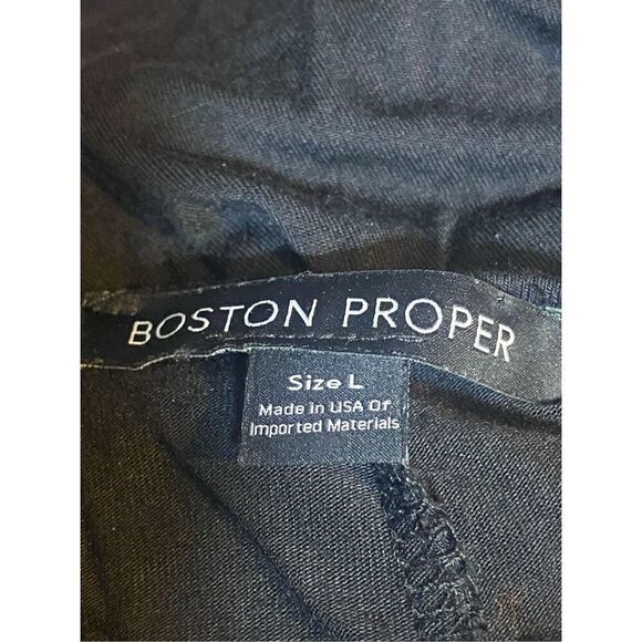 Boston Proper Womens Black Batwing Sleeves Tunic Top Size Large - Picture 5 of 5
